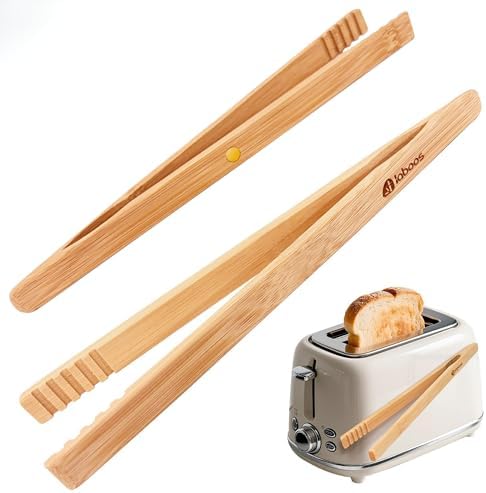 Magnetic Bamboo Toaster Tongs (Set of 2)