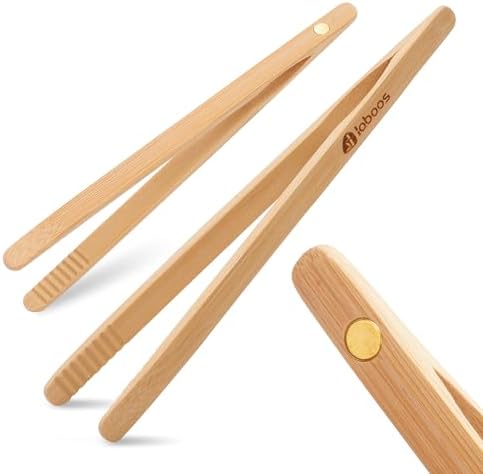 Magnetic Classic Bamboo Toast Tongs